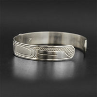 Killerwhales - Silver Bracelet with Abalone