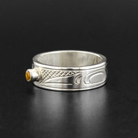 Raven - Silver Ring with Citrine
