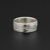 Hummingbird - Silver Ring with Garnet
