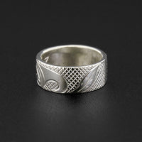 Hummingbird - Silver Ring with Garnet