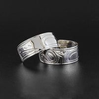 Various Designs - Large Silver Hoop Stud Earrings