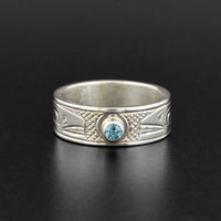 Killerwhale - Silver Ring with Topaz