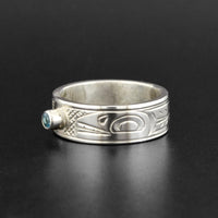 Killerwhale - Silver Ring with Topaz
