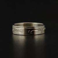 Wolf - 14k White Gold Ring