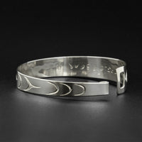 Eagle and Bear - Silver Clasping Bracelet