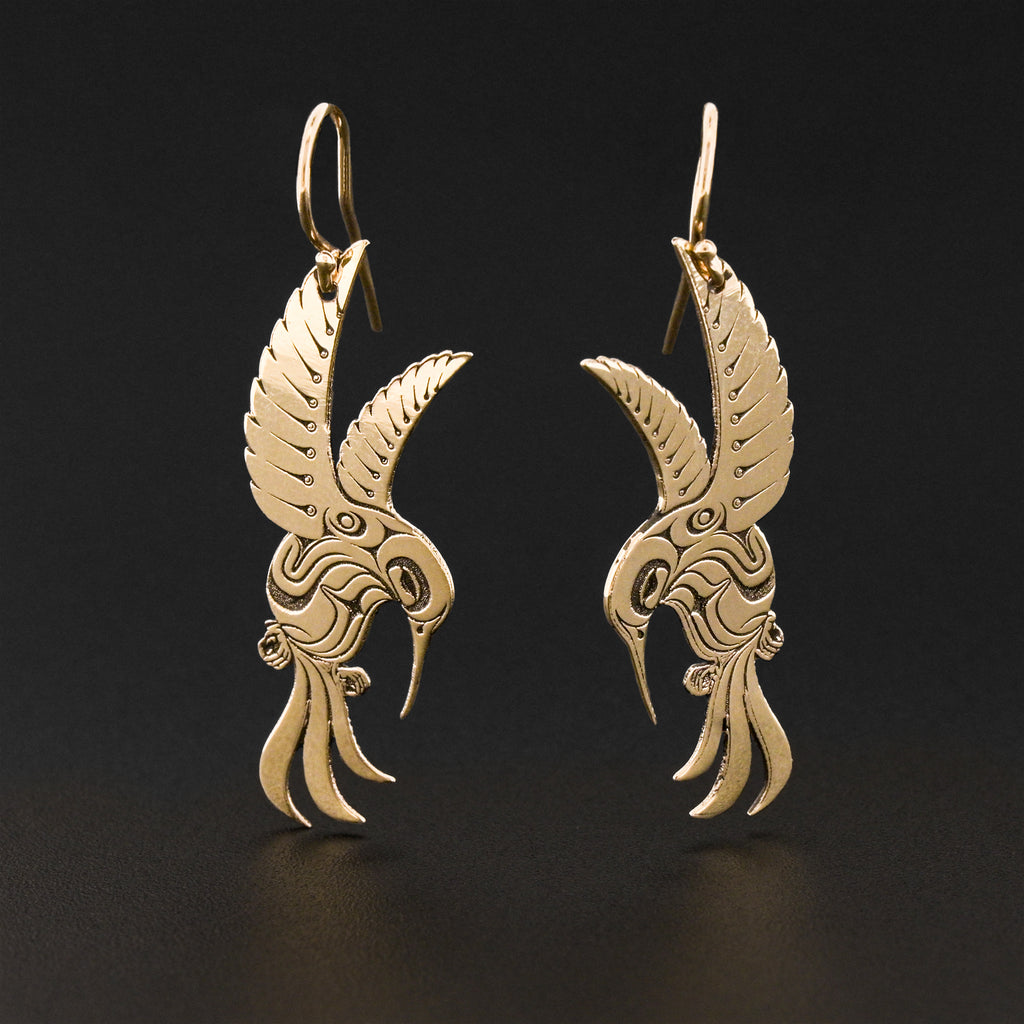 Hummingbirds - 14k Gold Earrings