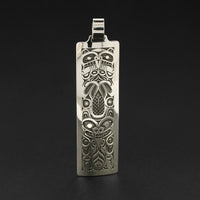 Beaver and Bear - Silver Pendant