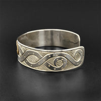 Octopus - Silver Bracelet with 14k Gold