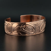 Raven and Eagle - Copper Bracelet