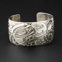 Orca and Octopus - Silver Bracelet