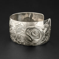 Orca and Octopus - Silver Bracelet
