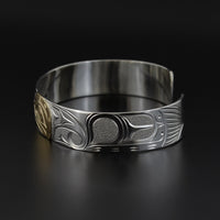Hummingbird - Silver Bracelet with 14k Gold