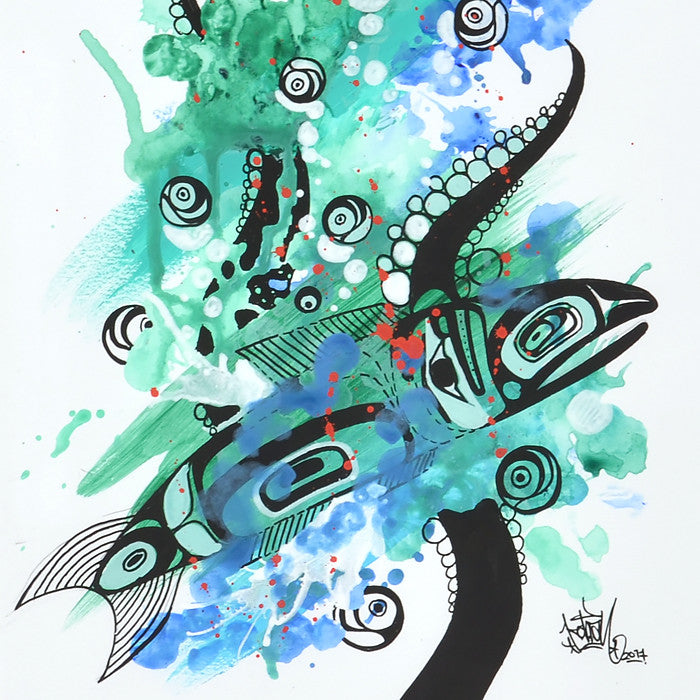 The Spawn - Mixed Media Painting on Paper