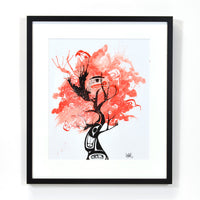 Pretty in Pink - Mixed Media Painting on Paper