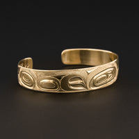 Nuxalk Box Design - 14k Yellow Gold Bracelet