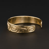 Nuxalk Box Design - 14k Yellow Gold Bracelet