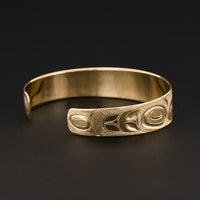 Nuxalk Box Design - 14k Yellow Gold Bracelet