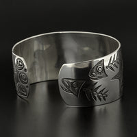 Salmon Lifecycle - Silver Bracelet
