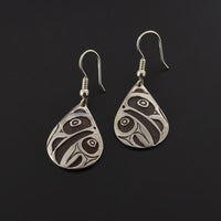Ravens - Silver Earrings with Oxidization