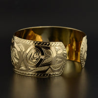 Whale, Moon and Raven - 14k Gold Bracelet