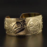 Whale, Moon and Raven - 14k Gold Bracelet