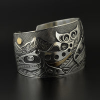 Killerwhales - Sterling Silver Bracelet with 14k Gold