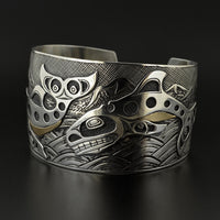 Killerwhales - Sterling Silver Bracelet with 14k Gold