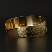 Eagle and Salmon - 14k Gold Bracelet