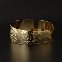 Eagle and Salmon - 14k Gold Bracelet