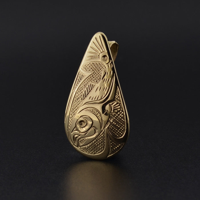 Salmon - 14k Gold Pendant