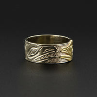 Raven and Frog - 14k White Gold with 14k Yellow Gold