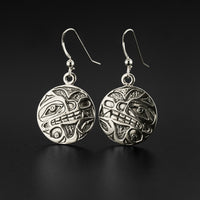 Wolves - Silver Earrings