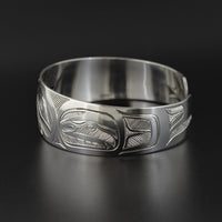 Eagle and Salmon - Silver Bracelet