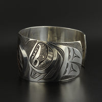 Eagle and Salmon - Silver Bracelet