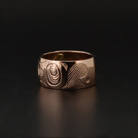 Killerwhale - 14k Rose Gold Ring with Abalone