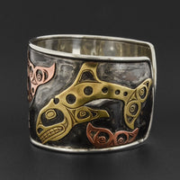 Pod of Killerwhales - Silver Bracelet