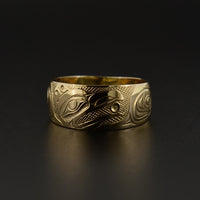 Raven and Light - 14k Gold Ring