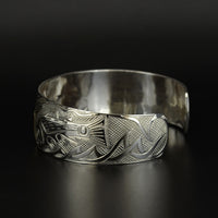 Salmon - Silver Bracelet with 14k Gold Overlay