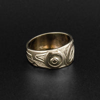 Raven and Light - 14k White Gold Ring