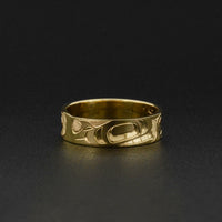 Two Killerwhales - 14k Gold Ring