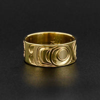 Raven and Light - 14k Gold Ring