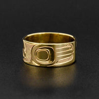 Raven and Light - 14k Gold Ring