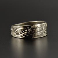 Raven and Eagle - 14k White Gold Ring