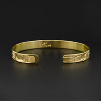 Raven and Eagle - 14k Gold Bracelet