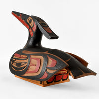 Loon - Red and Yellow Cedar Sculpture
