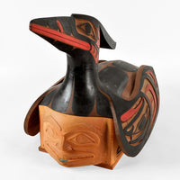 Loon - Red and Yellow Cedar Sculpture