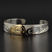 Eagle - Silver Bracelet with 14k Gold