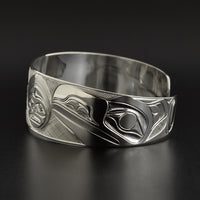 Ravens and the Moon - Silver Bracelet