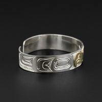 Thunderbird - Silver Bracelet with 14k Gold