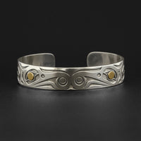 Butterfly - Silver Bracelet with 18k Gold